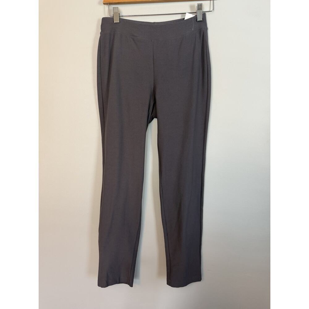 Eileen Fisher Crepe Stretch Nylon Viscose Slim Ankle Pants XXS Gray NWT $168